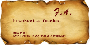 Frankovits Amadea névjegykártya